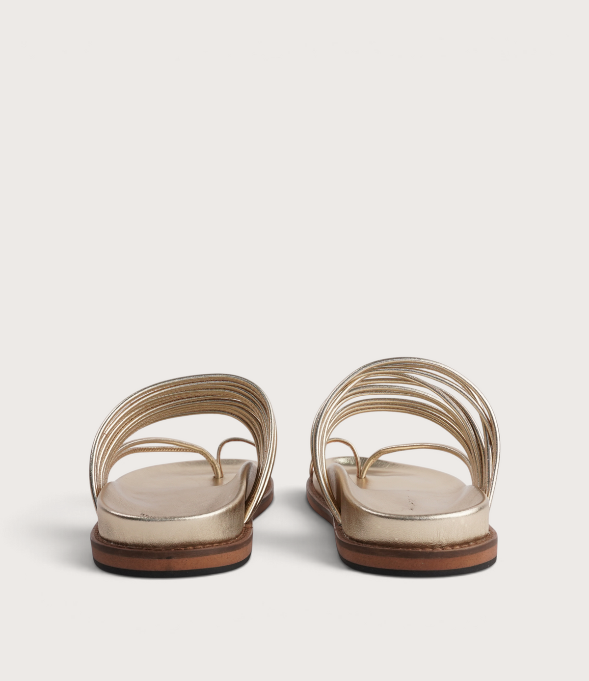 Carmelle Soft Gold Leather Sandals