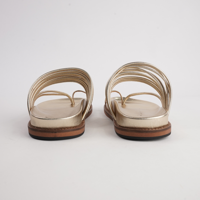 Carmelle Soft Gold Leather Sandals