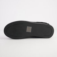Willkie Black/ Black Suede Fur Flats - DJANGO AND JULIETTE | Shouz