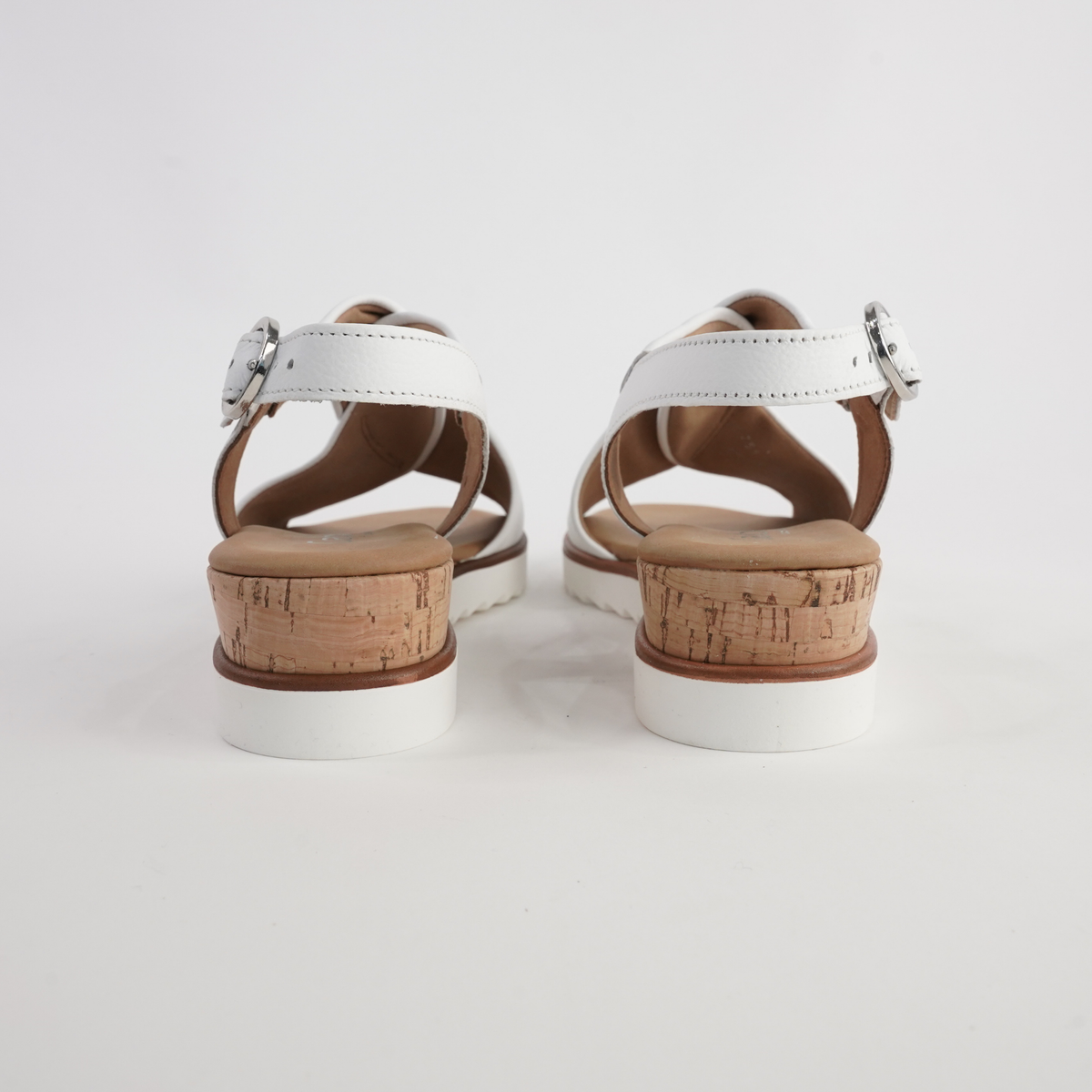 Martha White Leather Sandals - GABOR | Shouz