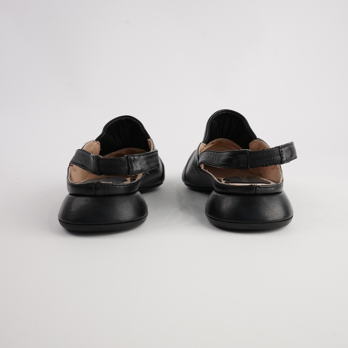 Valora Black Leather Flats - WITH GRACE | Shouz
