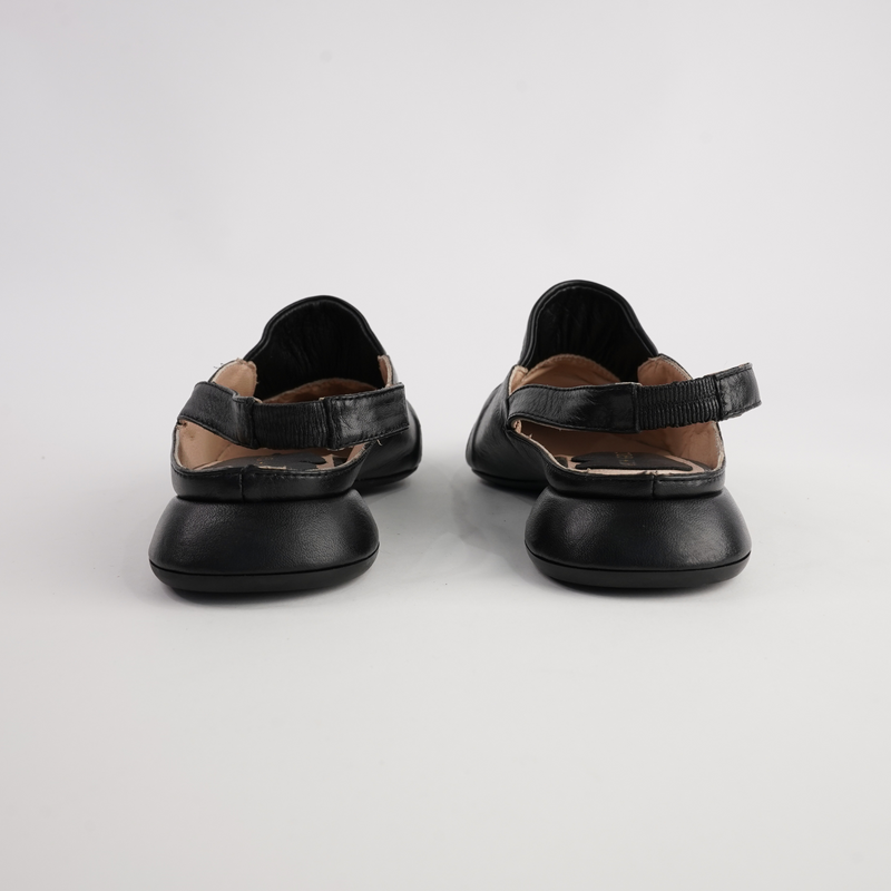Valora Black Leather Flats