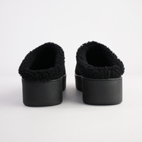Willkie Black/ Black Suede Fur Flats - DJANGO AND JULIETTE | Shouz