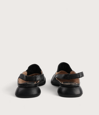 Valora Black Leather Flats