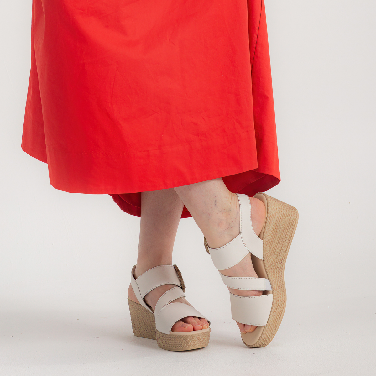 Thelma Latte Leather Wedges - GABOR | Shouz