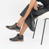 Leart Black Patent/ Black Regal Leather Ankle Boots
