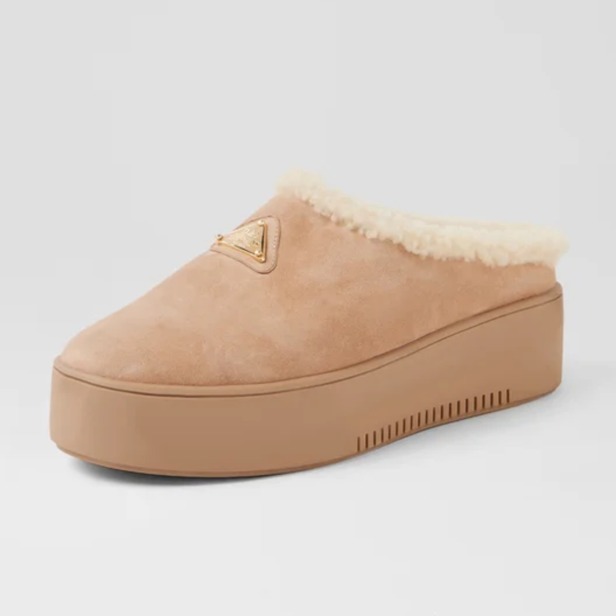 Willkie Sand/ Natural Suede Fur Flats - DJANGO AND JULIETTE | Shouz