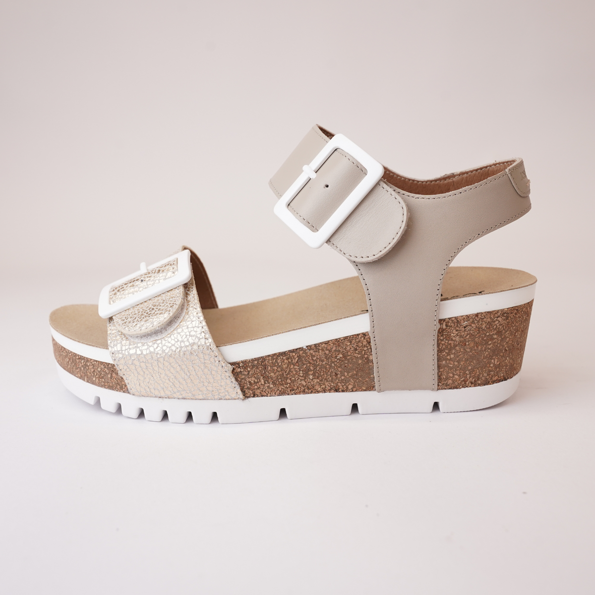 Quinn 02 Crema Kombi Leather Sandals - JOSEF SEIBEL | Shouz