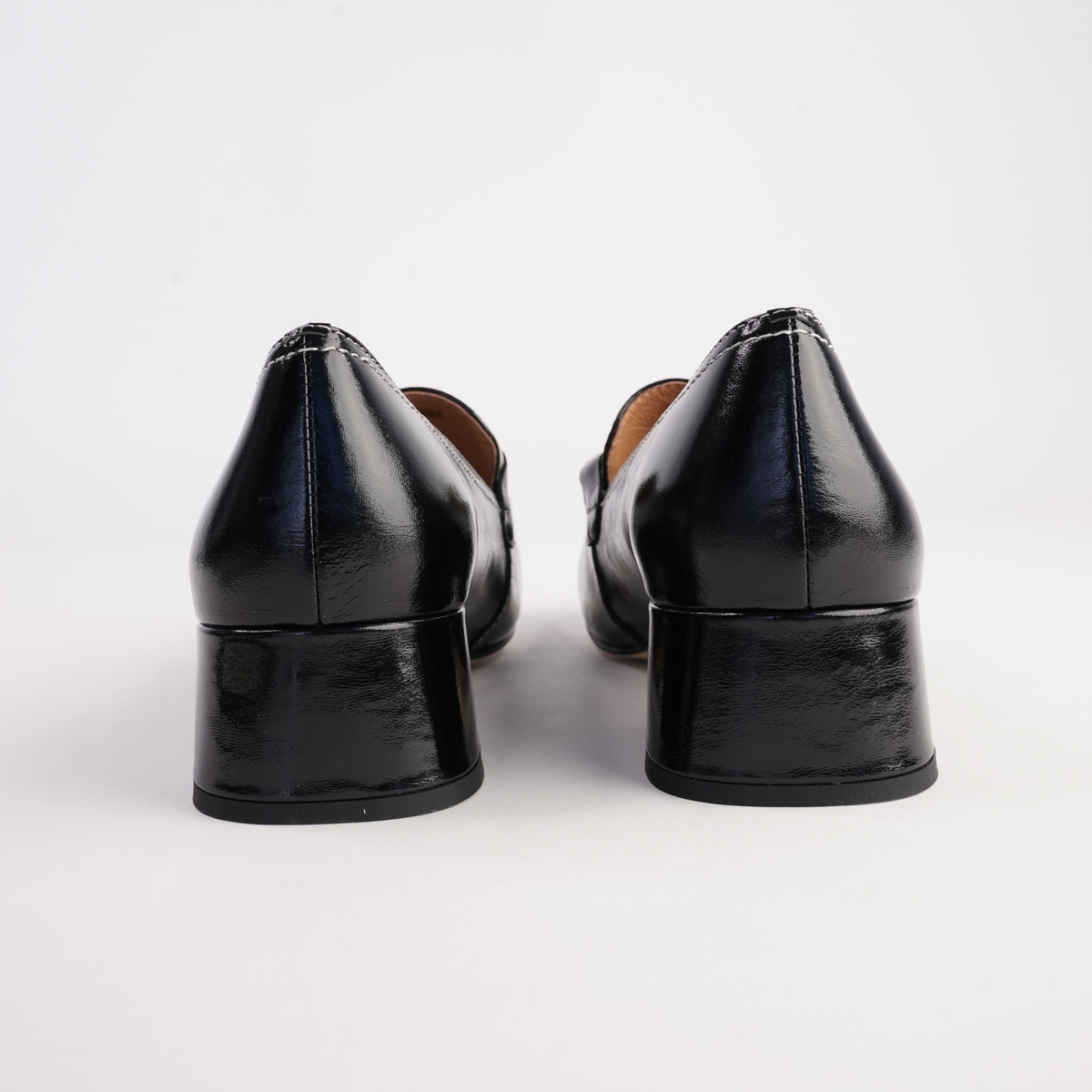 Daphne Black/ Bone Trim Leather Heels - BRESLEY | Shouz