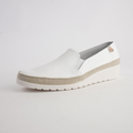 Telma White Leather Espadrilles