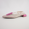 Vivienne Powder/ Fuchsia Mts Suede Flats