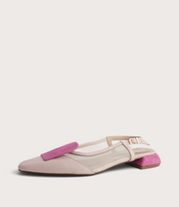 Vivienne Powder/ Fuchsia Mts Suede Flats
