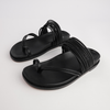 Carmelle Black Leather Sandals