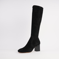 Sari Black Stretch Knee High Boots