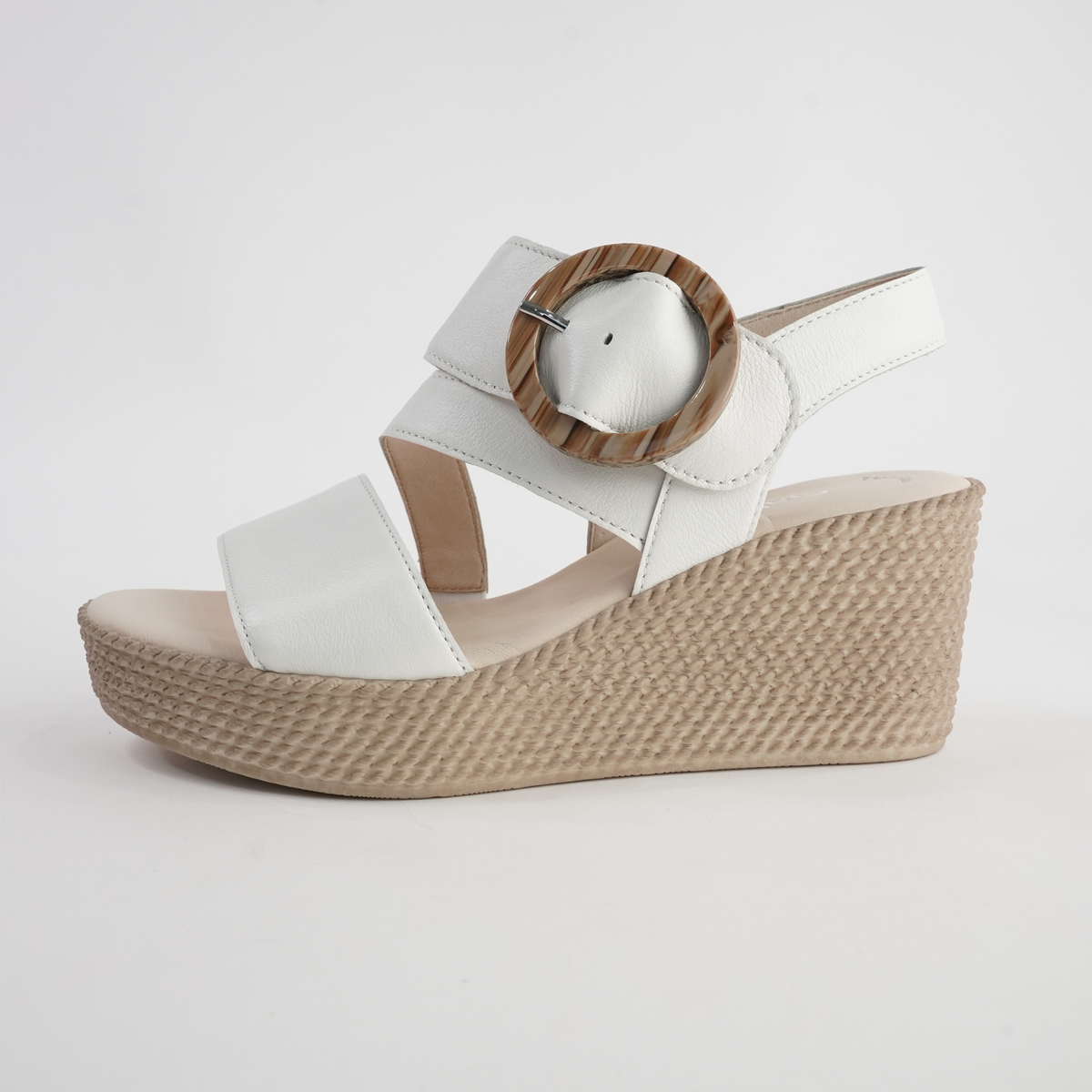 Thelma Latte Leather Wedges - GABOR | Shouz