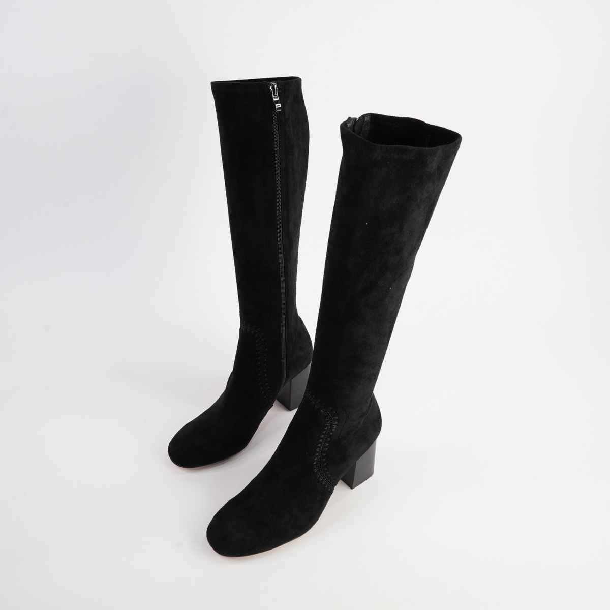 Sari Black Stretch Knee High Boots