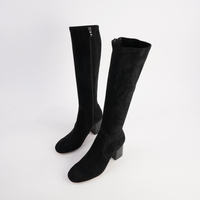Sari Black Stretch Knee High Boots