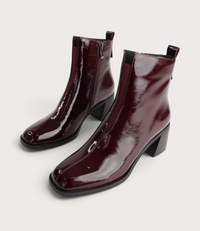Earth Shiraz Patent Leather Ankle Boots