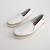 Telma White Leather Espadrilles