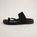 Carmelle Black Leather Sandals