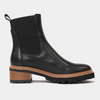 Linear Black Leather Chelsea Boots