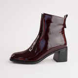 Earth Shiraz Patent Leather Ankle Boots - ALFIE AND EVIE | Shouz