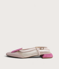 Vivienne Powder/ Fuchsia Mts Suede Flats