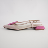 Vivienne Powder/ Fuchsia Mts Suede Flats - WITH GRACE | Shouz