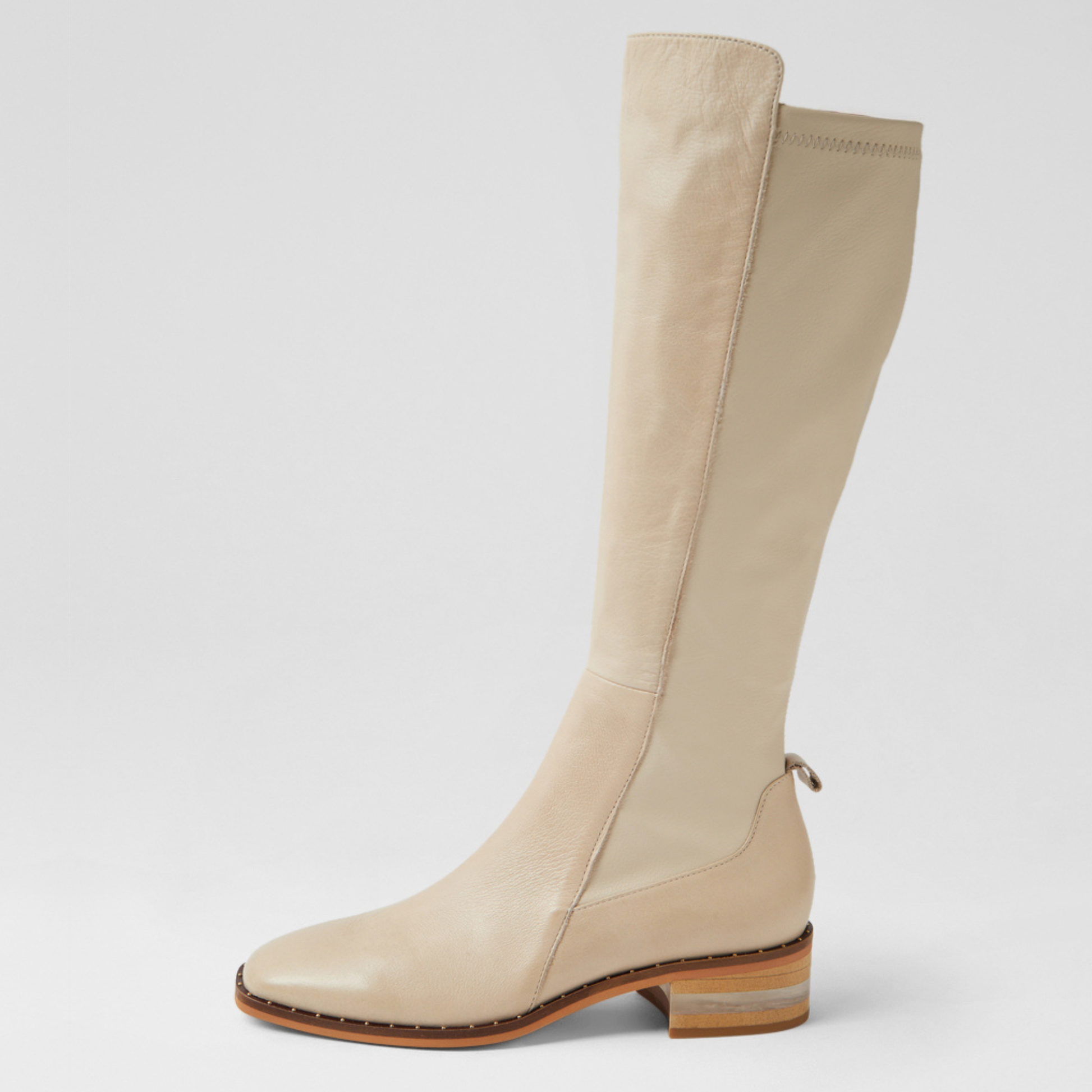 Folmy Vanilla Leather Knee High Boots - DJANGO AND JULIETTE | Shouz