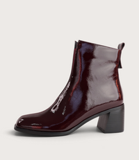 Earth Shiraz Patent Leather Ankle Boots