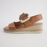 Innes Dark Tan Leather Sandals