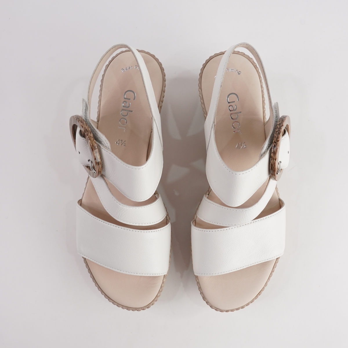 Thelma Latte Leather Wedges - GABOR | Shouz