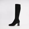 Sari Black Stretch Knee High Boots