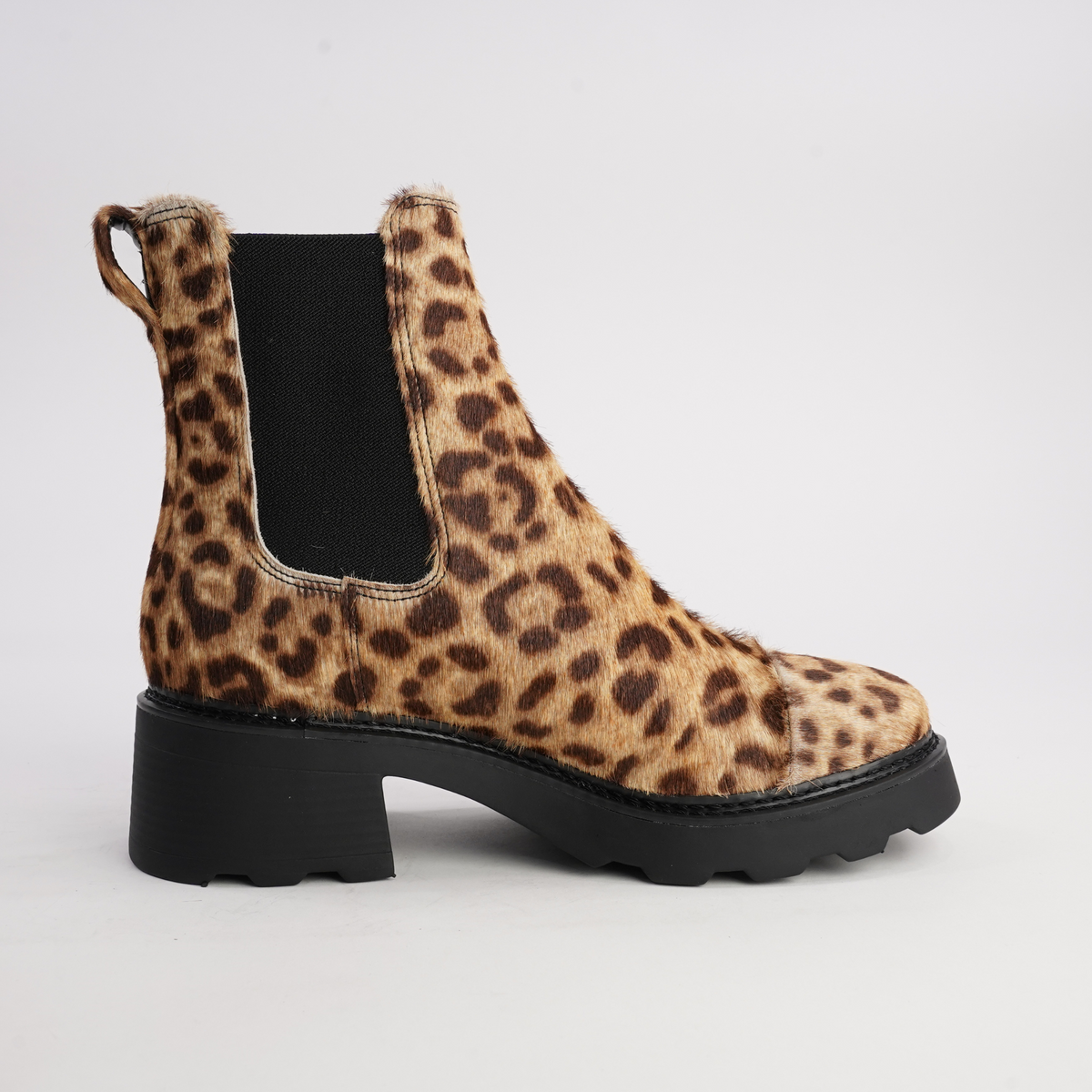 486001 Leopard Leather Ankle Boots - CARRANO | Shouz