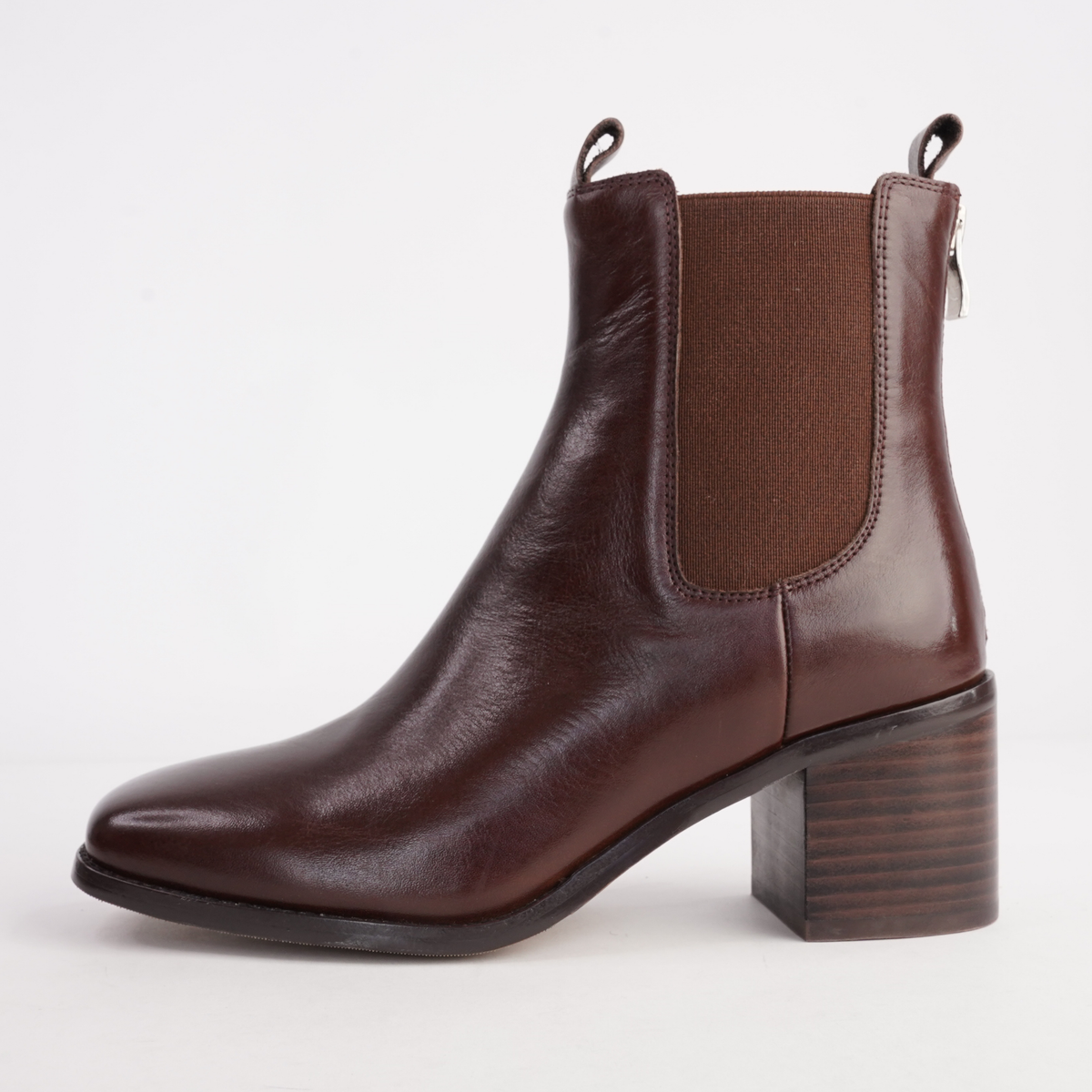 Slightly Chocolate Leather Ankle Boots - MOLLINI | Shouz