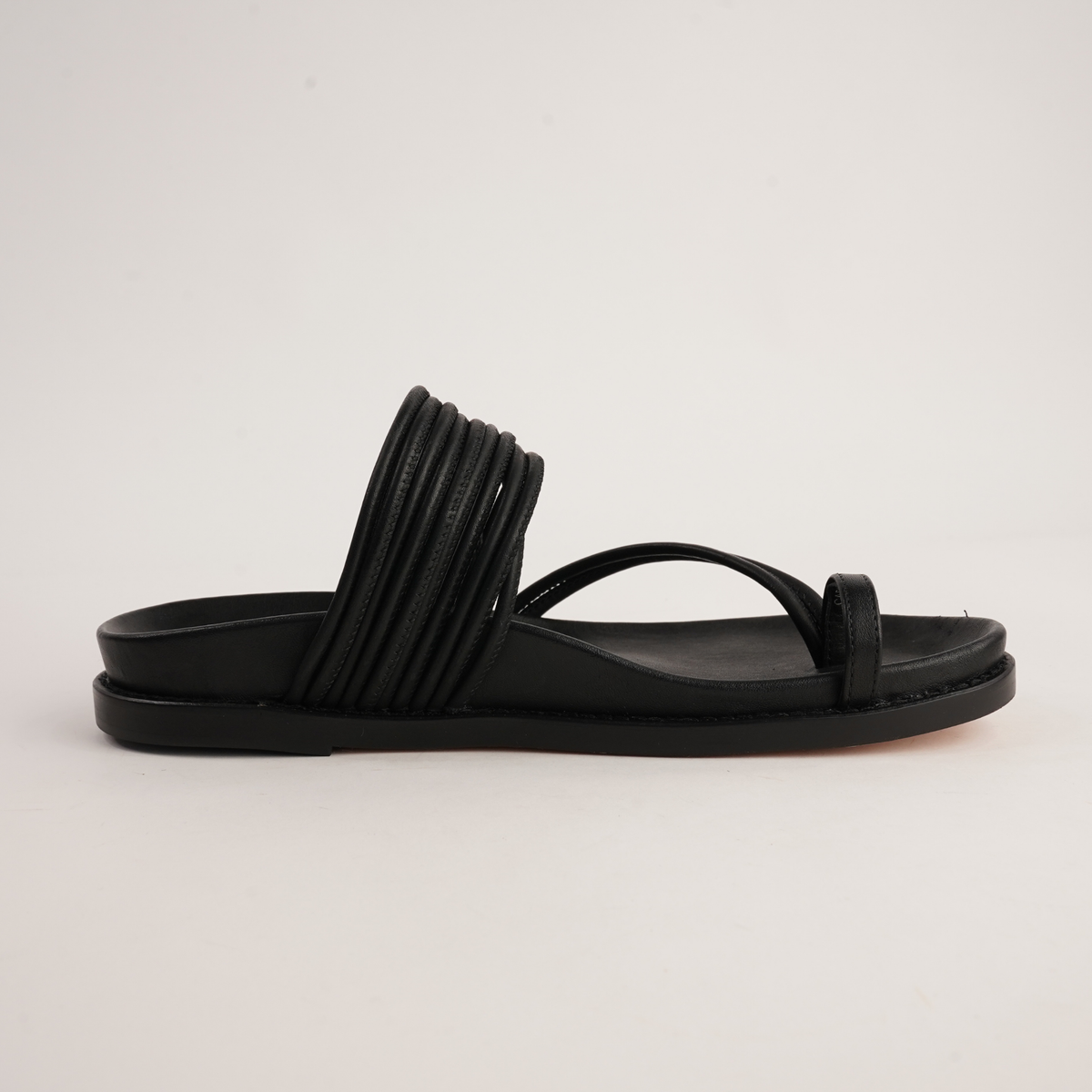 Carmelle Black Leather Sandals - EOS FOOTWEAR | Shouz