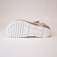 Quinn 02 Crema Kombi Leather Sandals