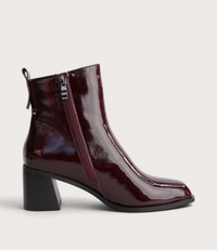 Earth Shiraz Patent Leather Ankle Boots
