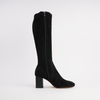 Sari Black Stretch Knee High Boots