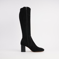 Sari Black Stretch Knee High Boots