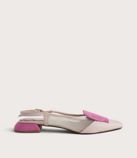 Vivienne Powder/ Fuchsia Mts Suede Flats
