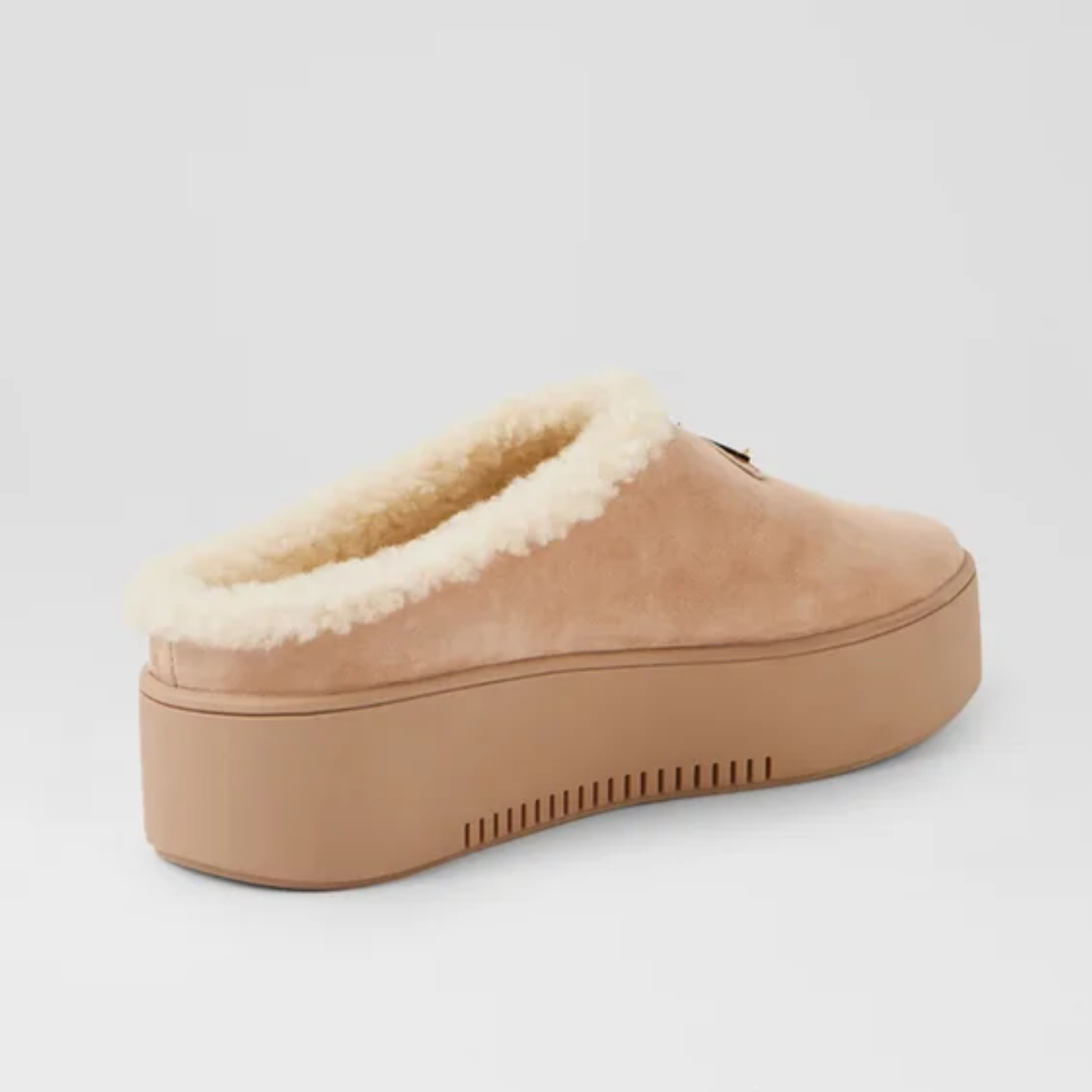 Willkie Sand/ Natural Suede Fur Flats - DJANGO AND JULIETTE | Shouz