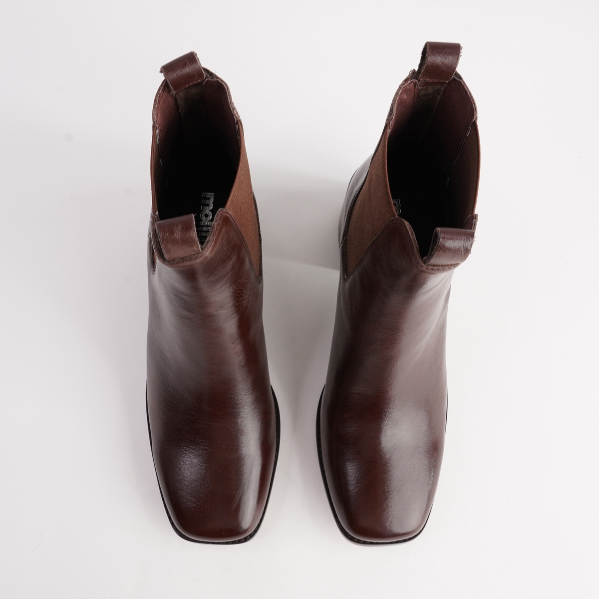 Slightly Chocolate Leather Ankle Boots - MOLLINI | Shouz