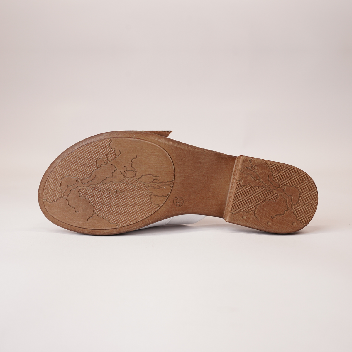 Miley White Leather Slides - SALA | Shouz