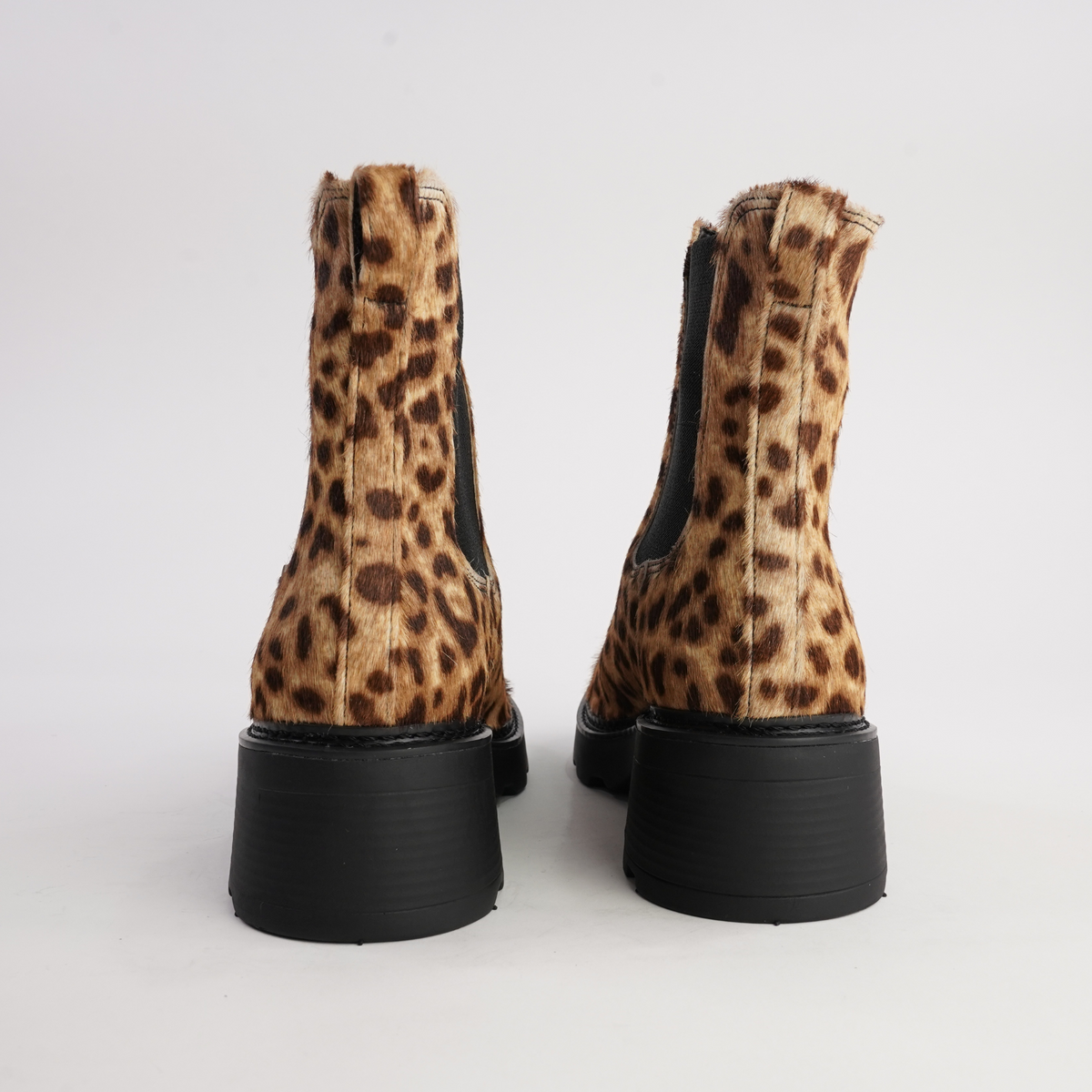 486001 Leopard Leather Ankle Boots - CARRANO | Shouz