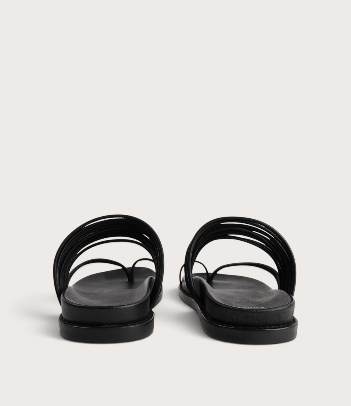 Carmelle Black Leather Sandals