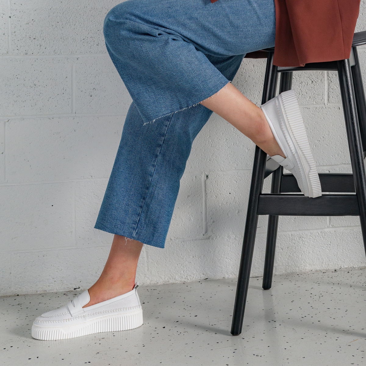 Bobby White Leather Loafers - SALA | Shouz