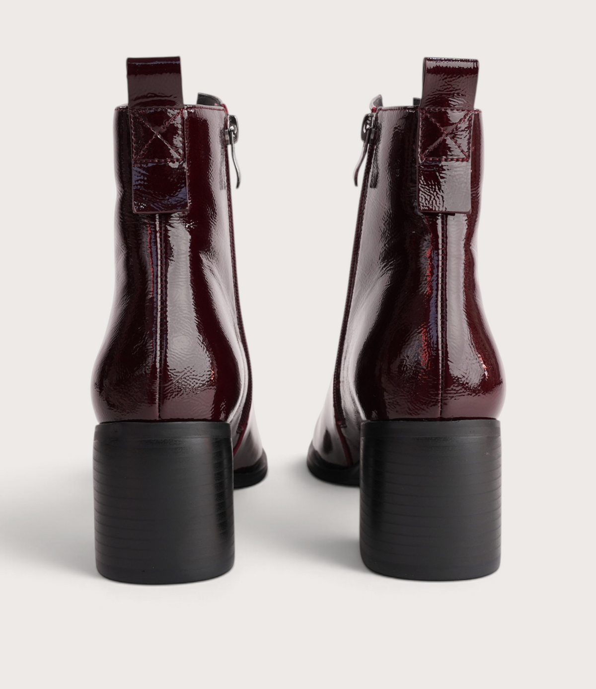 Earth Shiraz Patent Leather Ankle Boots