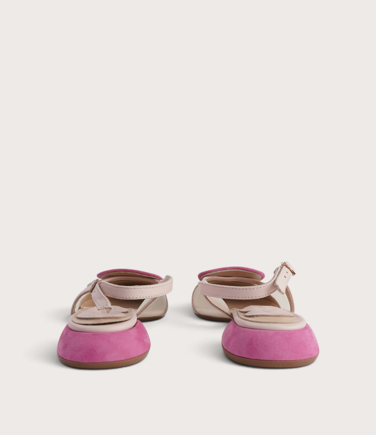Vivienne Powder/ Fuchsia Mts Suede Flats