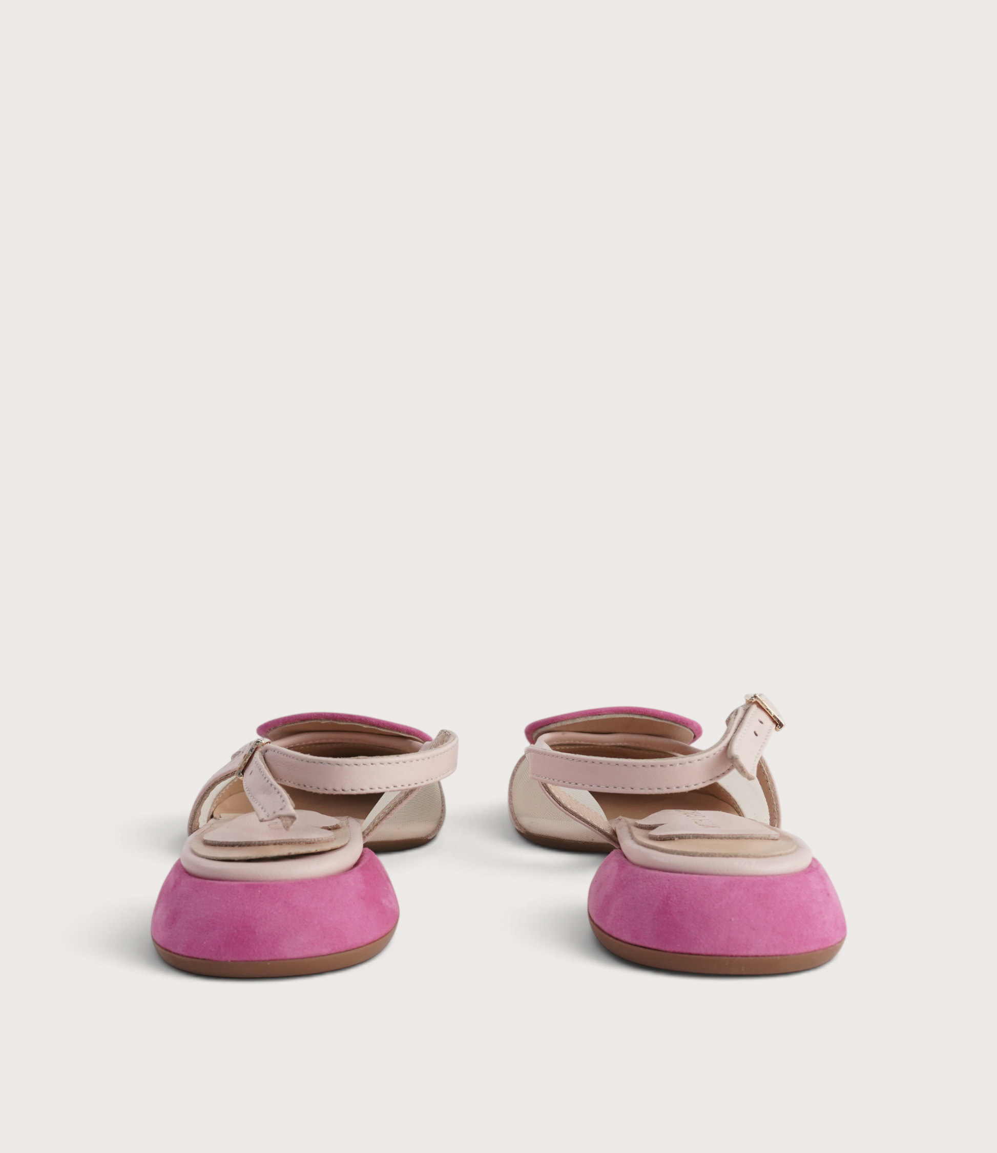 Vivienne Powder/ Fuchsia Mts Suede Flats